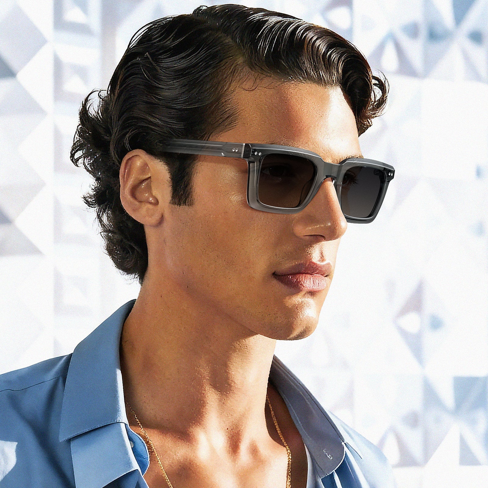 carfia Prescription Sunglasses for Men UV400 Polarized Acetate Frame grey eyewear  men lifestyle