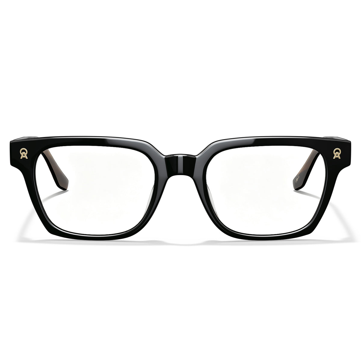 carfia Premium Italian Acetate Eyeglasses Timeless Black Frame Design front