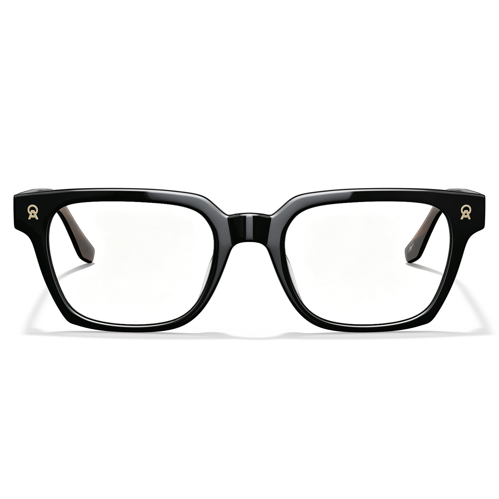 carfia Premium Italian Acetate Eyeglasses Timeless Black Frame Design front