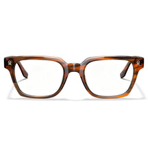 CARFIA Camet Rectangular Eyeglasses – Italian-Designed Brown Acetate Frame front