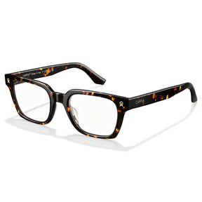 CARFIA Camet Rectangular Eyeglasses  Italian Designed Dark Tortoise Acetate Frames angle