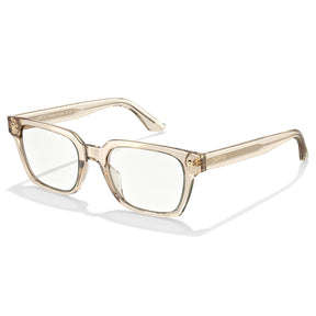 CARFIA Camet Rectangular Eyeglasses  Italian Designed clear gold Acetate Frames angle