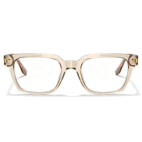 CARFIA Camet Rectangular Eyeglasses  Italian Designed Dark gold Acetate Frames front