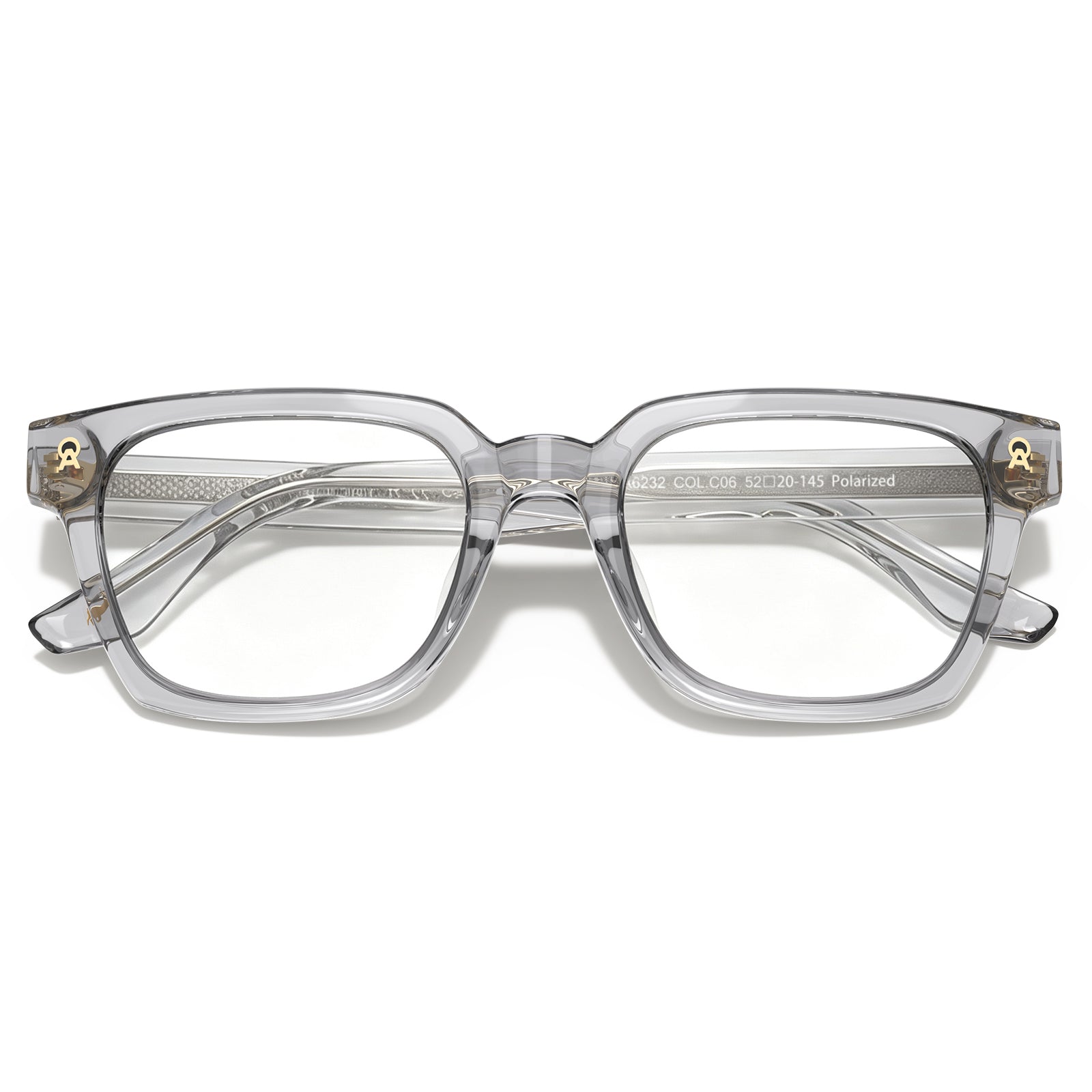 CARFIA Camet Rectangular Eyeglasses Italian-Designed Clear Acetate Frames for men fold