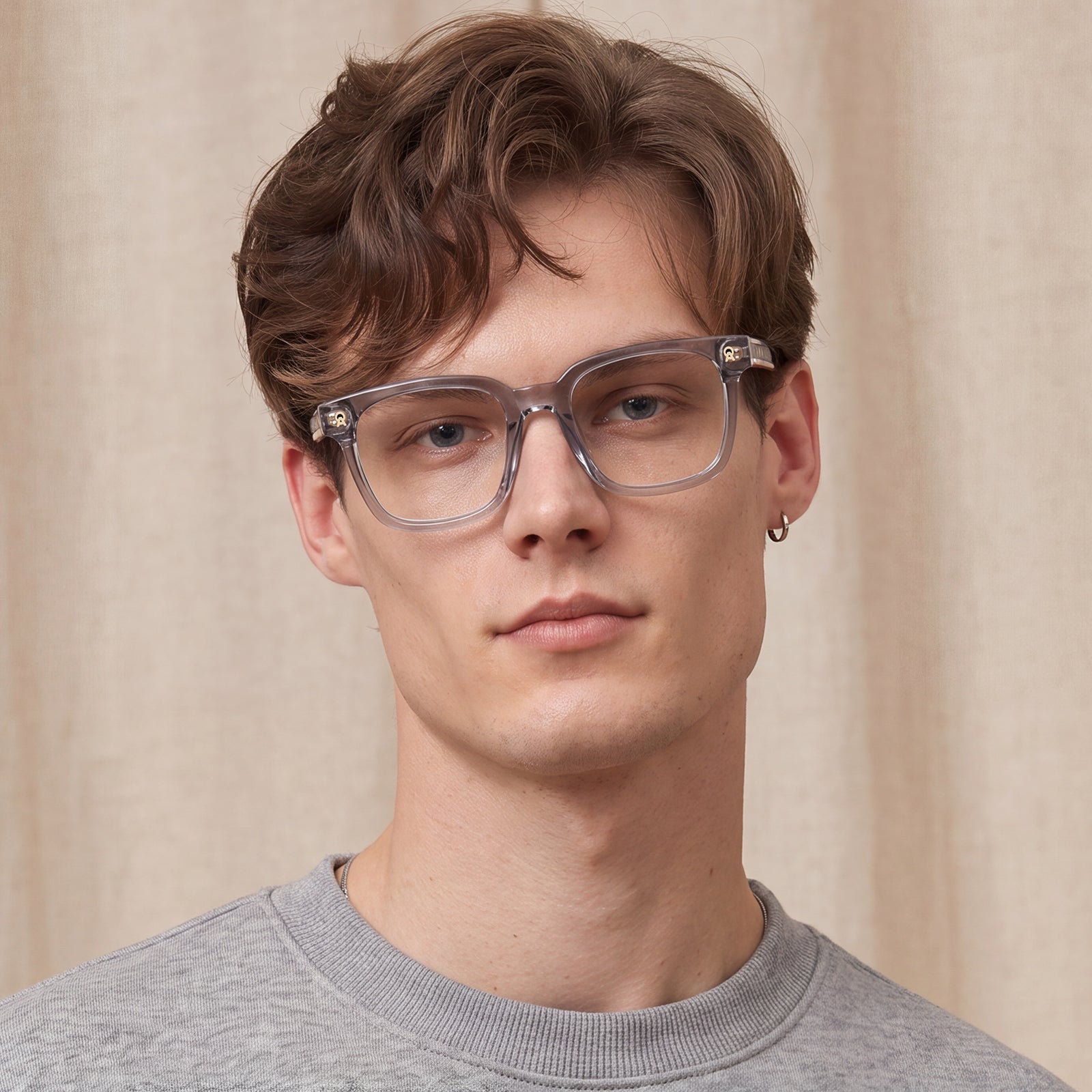 CARFIA Camet Rectangular Eyeglasses Italian-Designed Clear Acetate Frames for men model