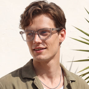 CARFIA Camet Rectangular Eyeglasses Italian-Designed Clear Acetate Frames for men lifestyle