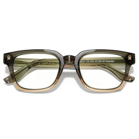 CARFIA Camet Rectangular Eyeglasses Italian-Designed Striped Acetate Frames  flod