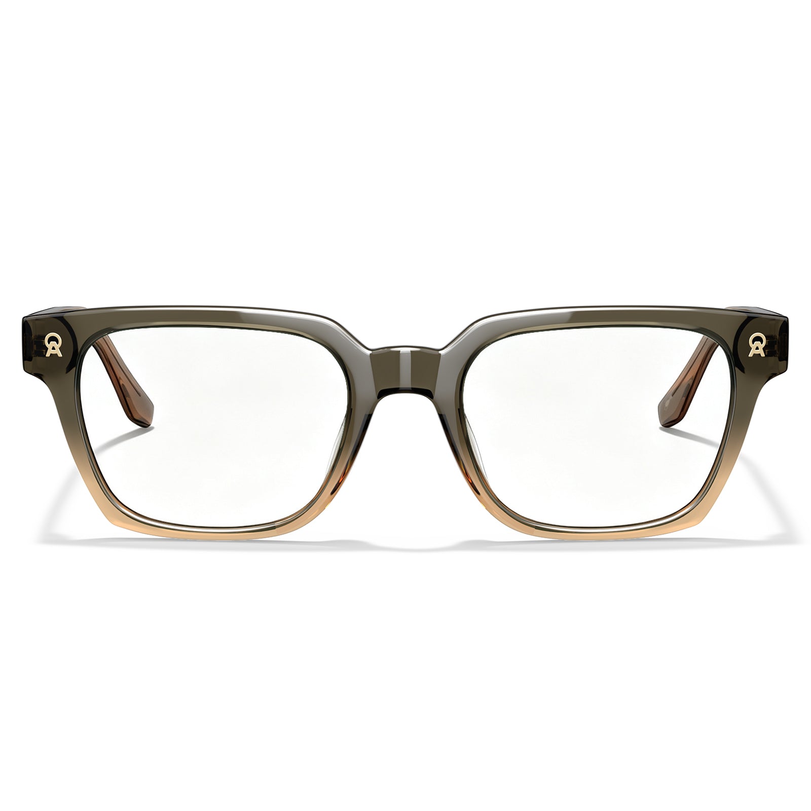 CARFIA Camet Rectangular Eyeglasses Italian-Designed Striped Acetate Frames front