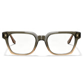 CARFIA Camet Rectangular Eyeglasses Italian-Designed Striped Acetate Frames front