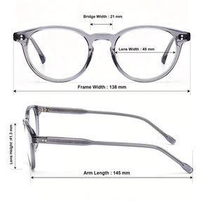 CARFIA  Crystal Clear Acetate Eyeglasses Italian-Inspired  glassees clear new fashion sizes
