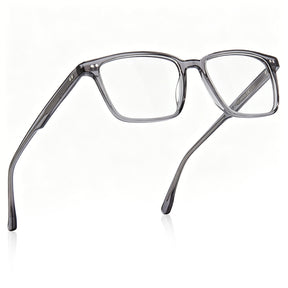 CARFIA Martia grey acetate eyeglasses side view – 145mm temple arm, full-rim square  eyewear