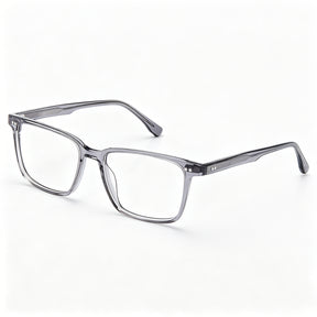 CARFIA Martia grey acetate eyeglasses side view – 145mm temple arm, full-rim square frame angle