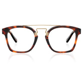 CARFIA Queen Tortoiseshell Acetate Eyeglasses Double Bridge Women's Frames Front