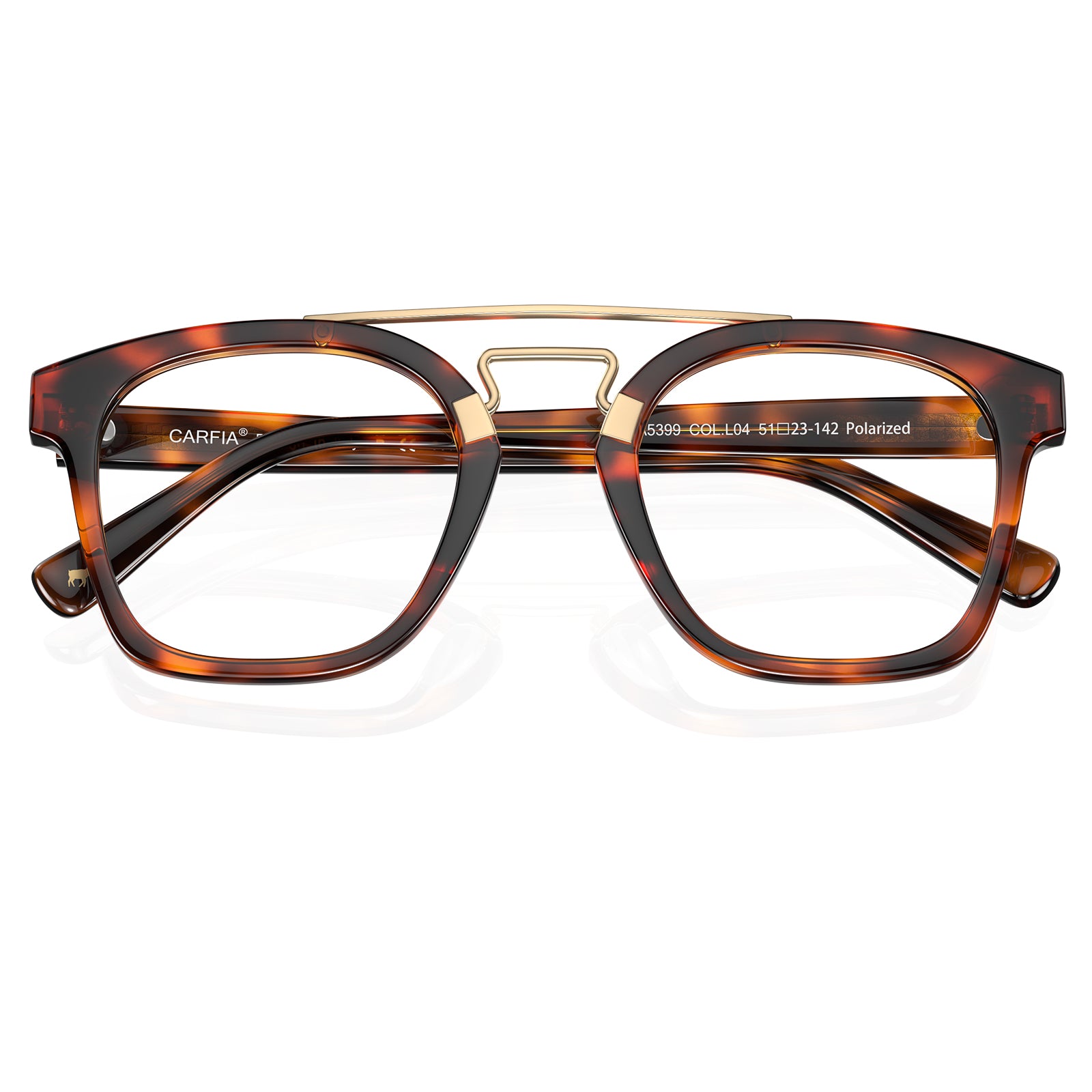 CARFIA Queen Tortoiseshell Acetate Eyeglasses Double Bridge Women's Frames new fashion flod