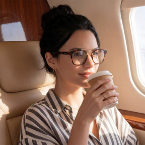 CARFIA Queen Tortoiseshell Acetate Eyeglasses Double Bridge Women's Frames model