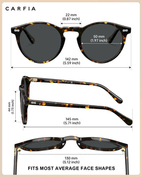 Carfia Concord-L04-RX Tortoise Acetate Heart Polarized Eyeglasses for Men, Additional View