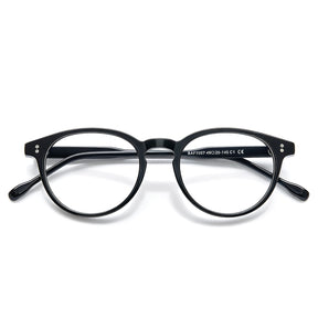 CARFIA Vinyl FC01 Black Round Acetate Eyeglasses handmade eyewear flod