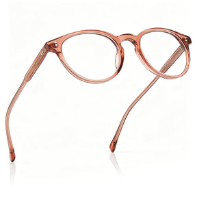 CARFIA Vinyl FC02 Crystal Brown Round Acetate Eyeglasses handmade eyewear fly