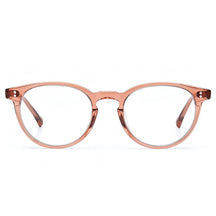 CARFIA Vinyl FC02 Crystal Brown Round Acetate Eyeglasses handmade eyewear front