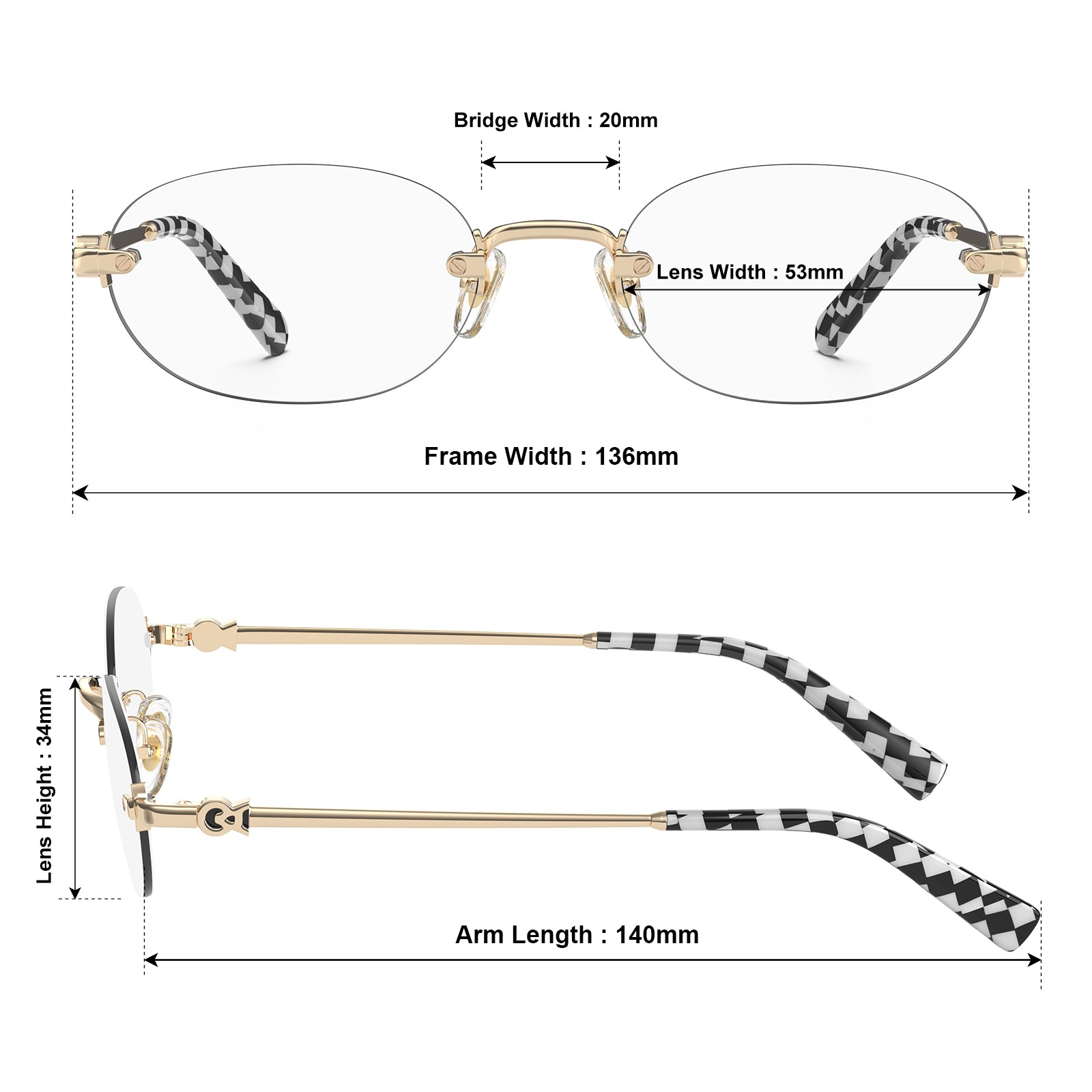 Carfia-Bonterey-FC01-prescription-Eyeglasses-for-Women-sizes-View