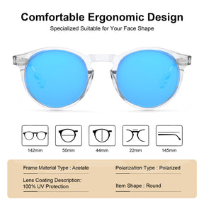 Carfia CA5288-L10 Men's Sunglasses with Polarized UV Protection,sizes view