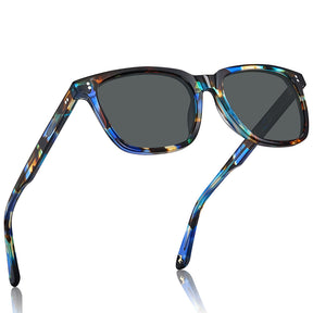 Carfia Kenora-C17 Black Acetate Heart Polarized Sunglasses for Women, Detail View