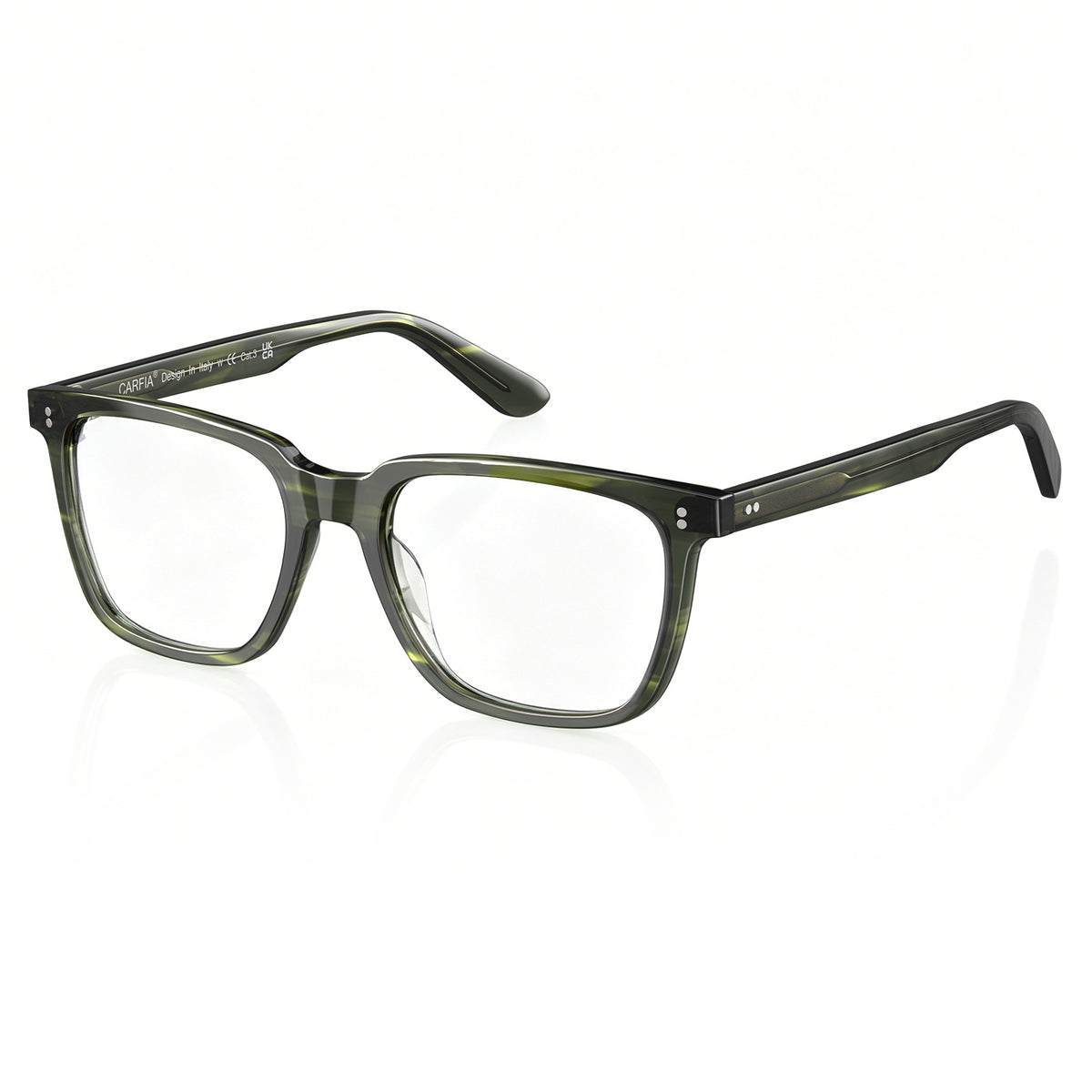 Carfia Kenosha-FL07 Green Acetate Eyeglasses, Side View
