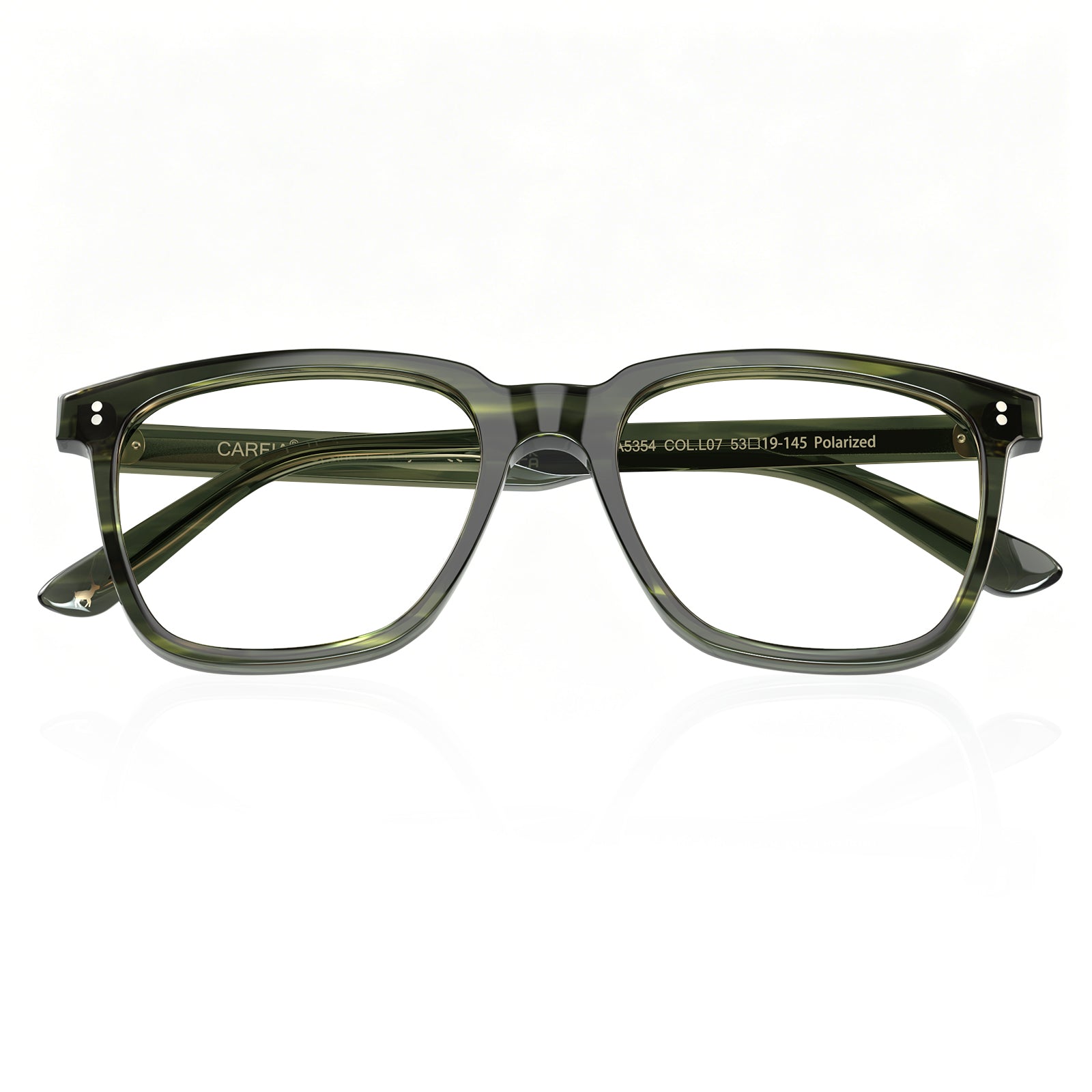 Carfia Kenosha-FL07 Green Acetate Eyeglasses, Three-Quarter View
