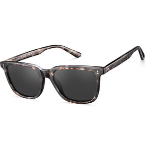 Carfia Kenosha L10 Grey Tortoise Frame Grey Lens Acetate Eyeglasses angle View