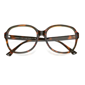 Carfia  Acetate eyeglasses women Optical Frames Oversized Square brown Tortoiseshell Eyeglasses flod