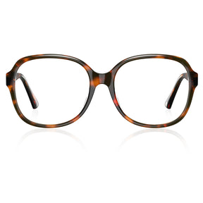 Carfia  Acetate eyeglasses women Optical Frames Oversized Square brown Tortoiseshell Eyeglasses front
