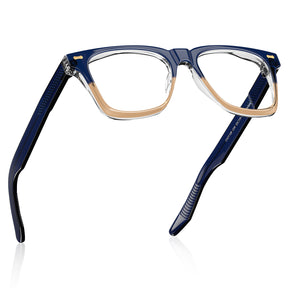 Carfia Men's Large Eyeglasses Italian Design Frame Blue Light Blocking Eyewear fly