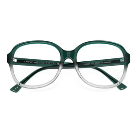 Carfia Oversized Green Eyeglasses Women | Italian Acetate Square Frames flod