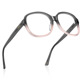 Carfia Oversized Grey Pink Eyeglasses Women Italian Acetate Square fashion frame fly