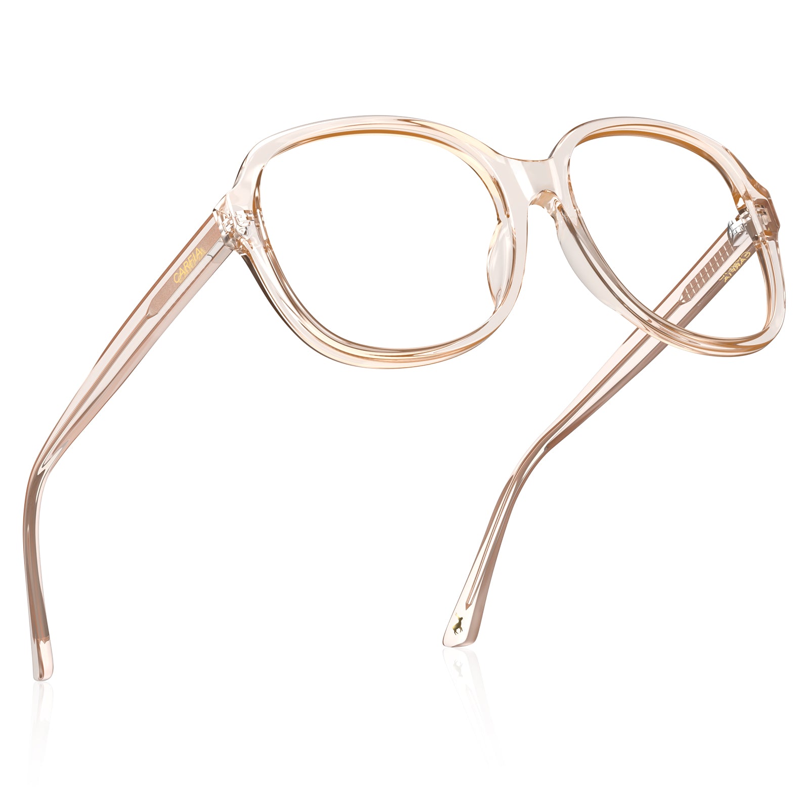 Carfia Oversized Pink Acetate Eyeglasses for Women Italian Optical Frames Square handmade eyewear fly