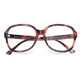 Carfia Oversized Square Acetate Eyeglasses for Women Floral Tortoise eyewear flod