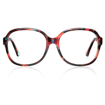 Carfia Oversized Square Acetate Eyeglasses for Women Floral Tortoise eyewear front