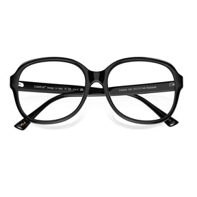 Carfia Oversized Square Black Acetate Eyeglasses for Women Italian designer Optical Frames flod
