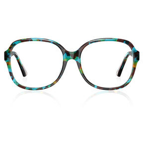 Carfia Oversized Square Tortoiseshell Eyeglasses for Women  Italian designer Acetate Optical Frames front