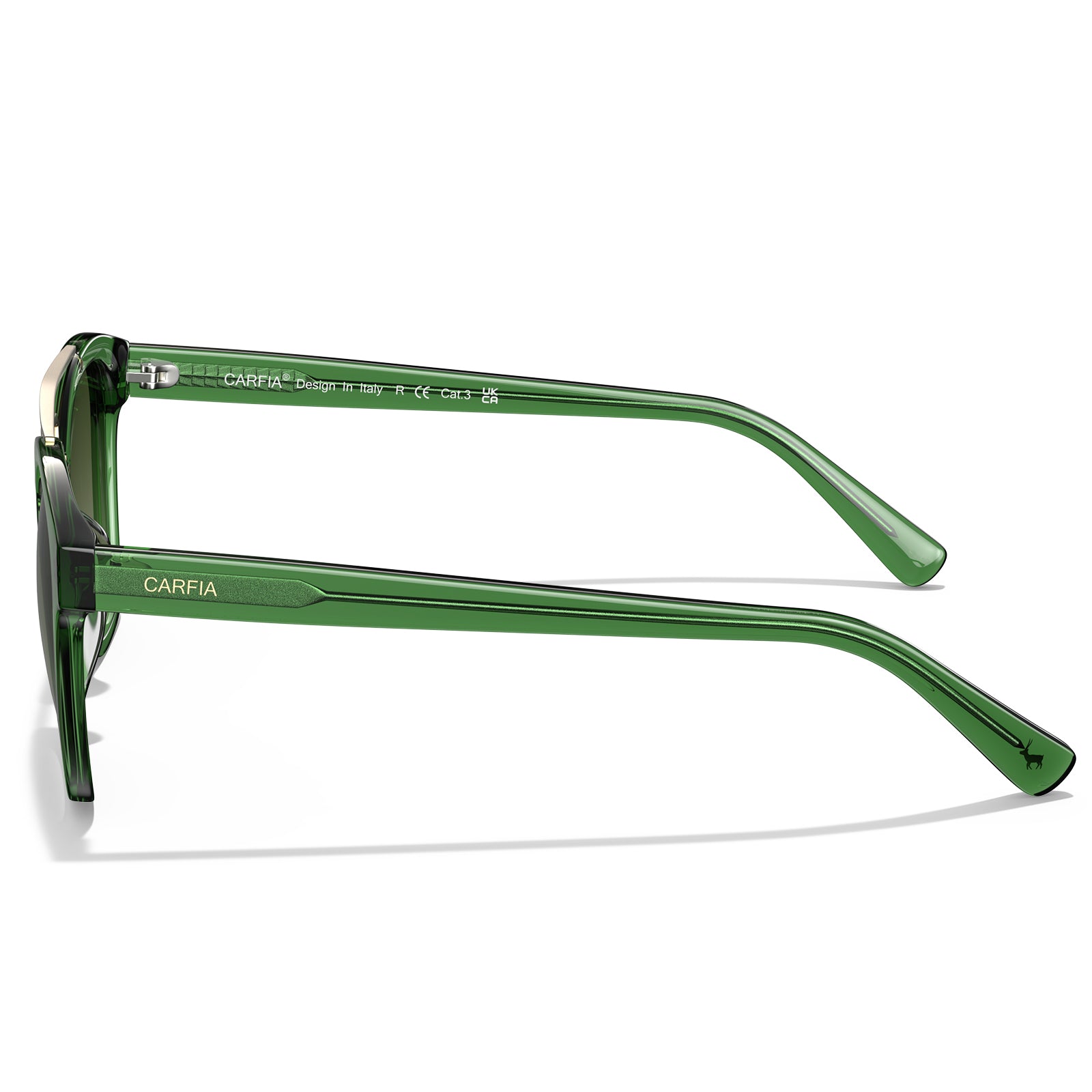 Carfia Retro Square Sunglasses Women Men UV400 Double Bridge Acetate Shades side