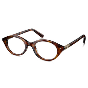 Carfia Tortoise Oval Acetate Eyeglasses  Italian Design Premium Women's Frames angle