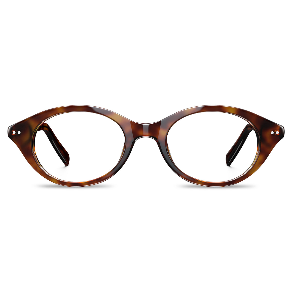 Carfia Tortoise Oval Acetate Eyeglasses  Italian Design Premium Women's Frames front