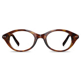 Carfia Tortoise Oval Acetate Eyeglasses  Italian Design Premium Women's Frames front