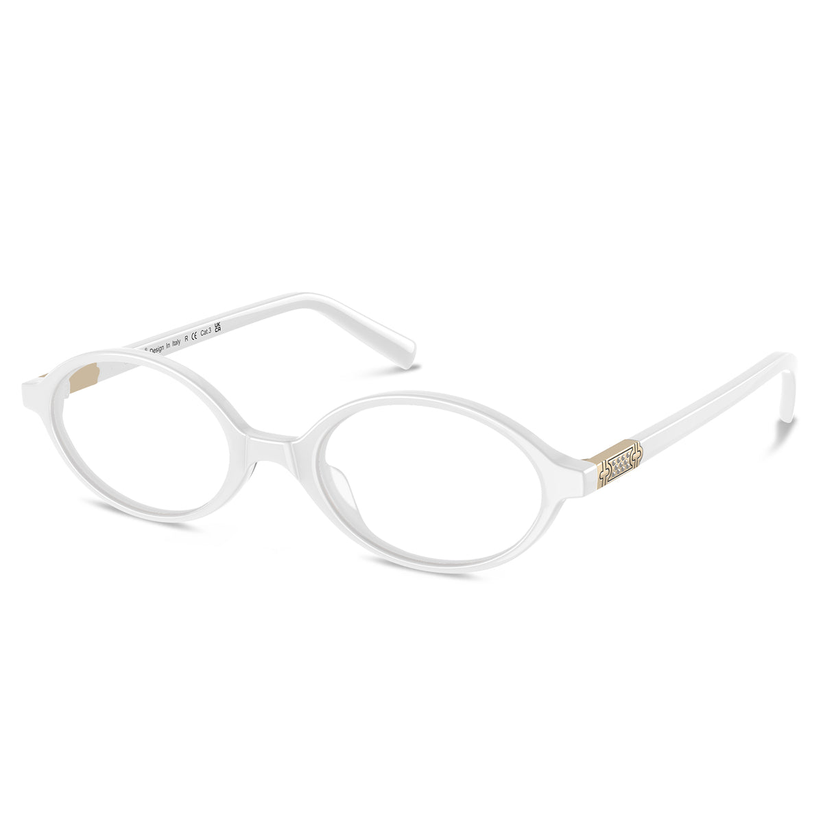 Carfia eyeglasses Women's designer frames Oval White Acetate Glasses Italian Design Lightweight Eyeglasses angle