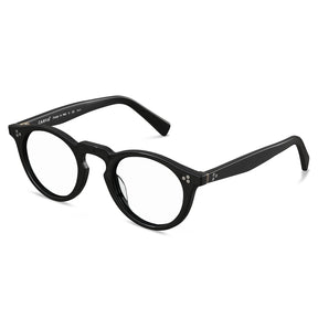 Carfia mesa fc01 unisex black acetate prescription round eyeglasses, angle view