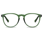 Green Round Eyeglasses Women Men Italian Acetate Frames Prescription Glasses