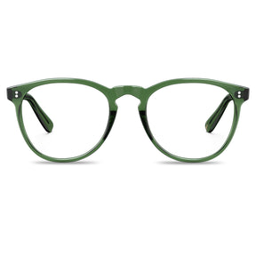 Green Round Eyeglasses Women Men Italian Acetate Frames Prescription Glasses