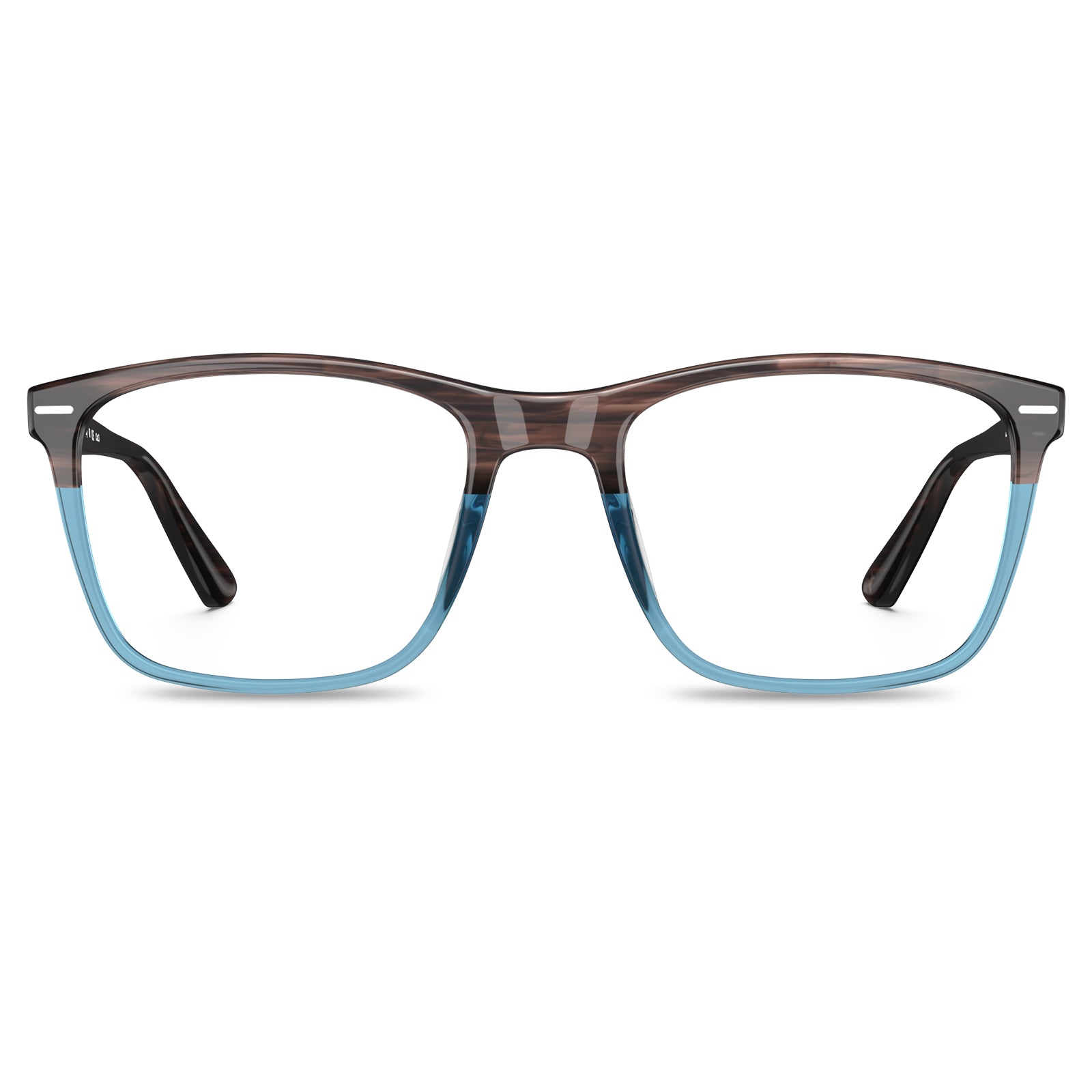 Italian acetate  brown-blue tortoiseshell prescription,-blue light unisex  designer eyewear front
