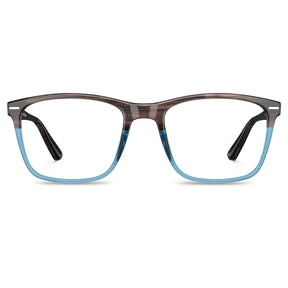 Italian acetate  brown-blue tortoiseshell prescription,-blue light unisex  designer eyewear front