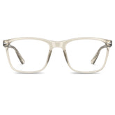 Italian acetate  gold clear prescription-blue light unisex designer eyewear front